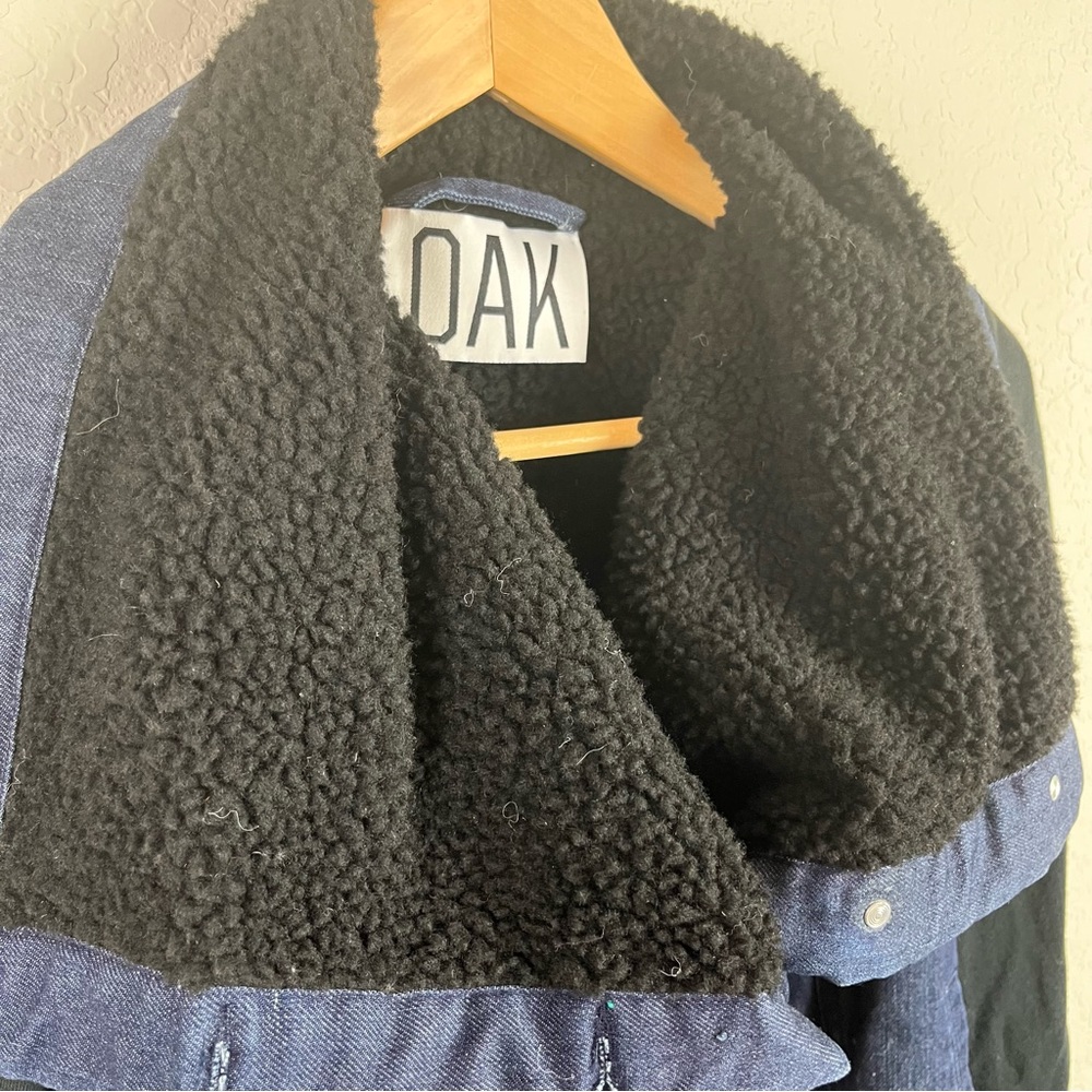 OAK NYC Jacket Denim Jean Sherpa Fleece - Picture 6 of 11